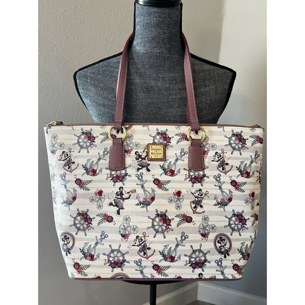 Dooney & Bourke Disney Cruise Line Minnie Mouse Sailor Anchor Tote Bag